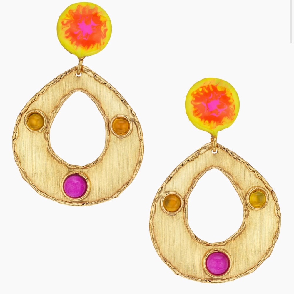 Sylvia Toledano
Thalita 22K Gold-Plated, Multi-Stone & Enamel Drop Earrings